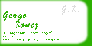 gergo koncz business card